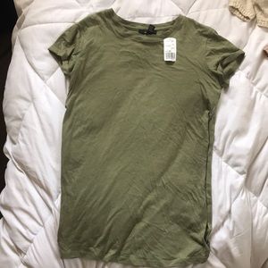 Forever21 olive green long T-shirt